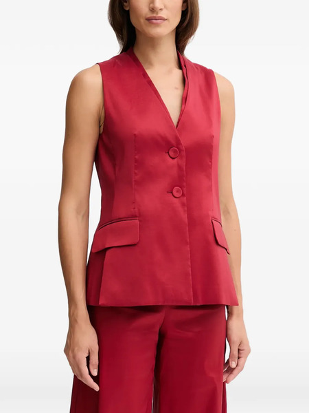  Pedro Del Hierro Buttoned V-neck Top - Red 