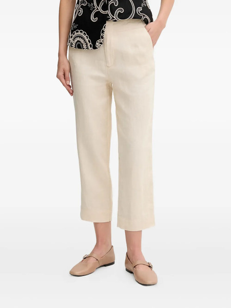  Pedro Del Hierro Cropped Linen Trousers - Neutrals 