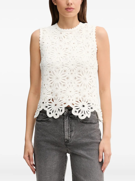  Pedro Del Hierro Floral-lace Sleeveless Top - Neutrals 