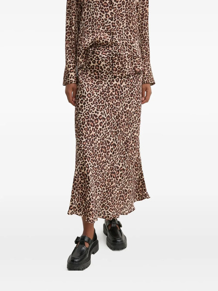  Pedro Del Hierro Leopard-print Midi Skirt - Brown 