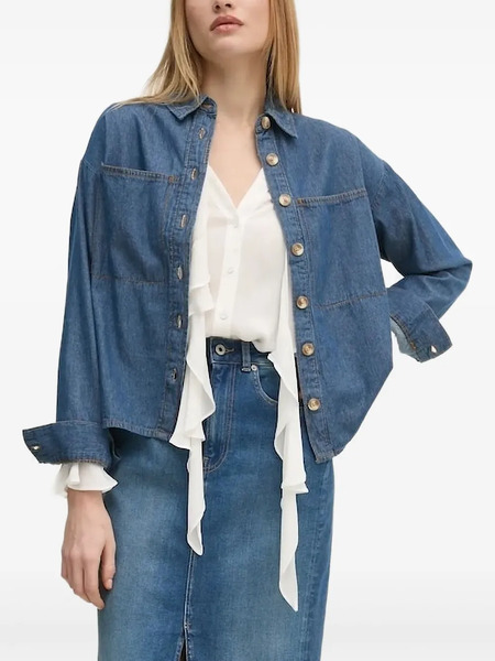  Pedro Del Hierro Patch-pocket Denim Shirt - Blue 