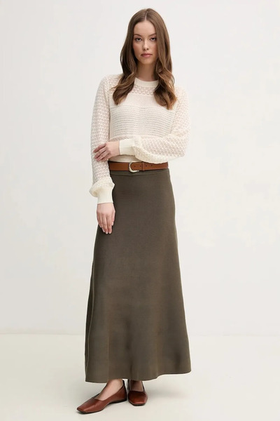  Pedro Del Hierro Ribbed-knit Skirt - Green 