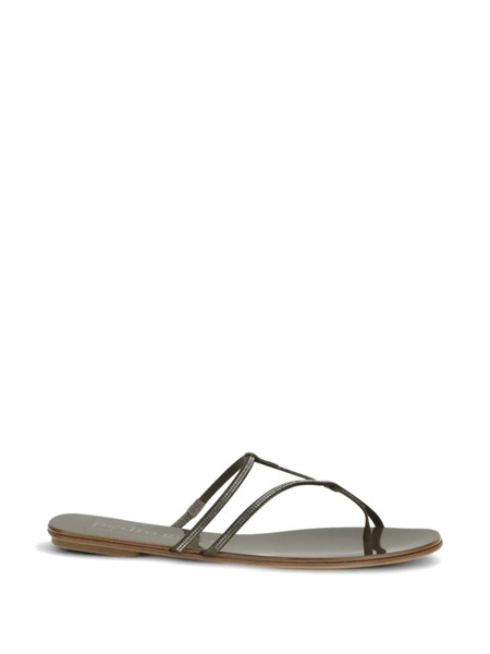  Pedro Garcia Embellished Strap Sandals - Brown 