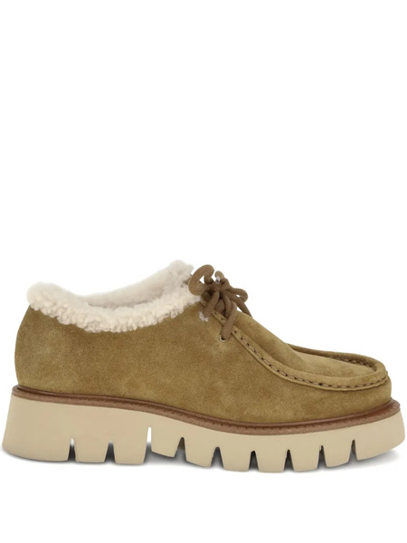  Pedro Garcia Lace-up Shearling Sneakers - Brown 