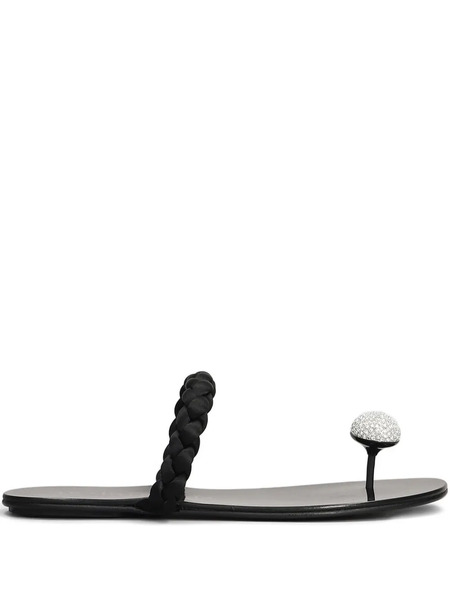  Pedro Garcia Pipa Flat Sandals - Black 