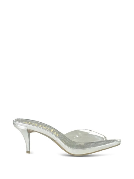  Pedro Garcia Transparent Open Toe Sandals - Silver 