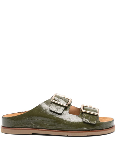  Pedro Miralles Patent-leather Sandals - Green 