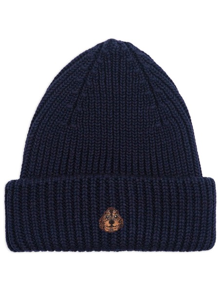  Pelo Foundation Dog-appliqué Beanie - Blue 