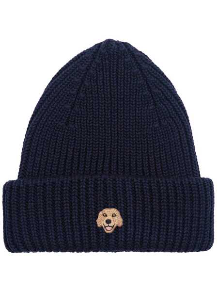  Pelo Foundation Dog-appliqué Beanie - Blue 