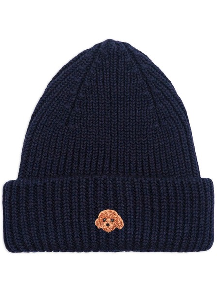 Pelo Foundation Dog-appliqué Beanie - Blue 