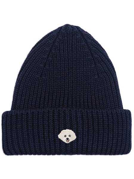  Pelo Foundation Dog-appliqué Beanie - Blue 