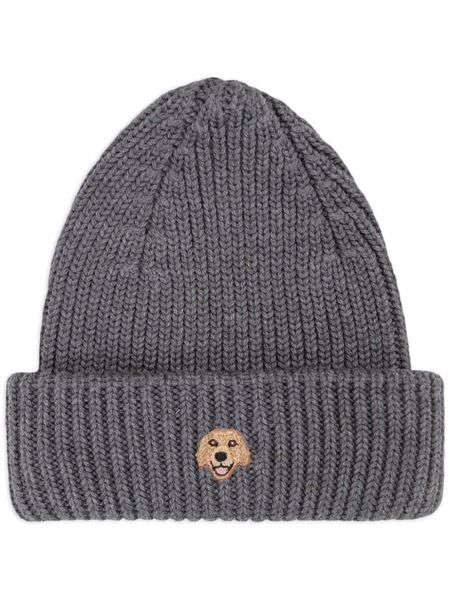  Pelo Foundation Dog-appliqué Beanie - Grey 