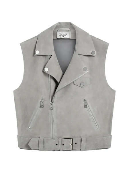  Pence Belt Zip Waistcoat - Grey 