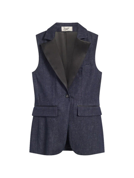 Pence Lapel Pocket Vest - Blue 