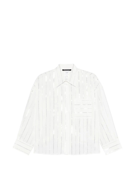  Pennyblack Chest-pocket Striped Shirt - White 