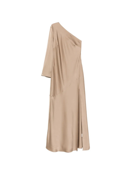  Pennyblack One-shoulder Slit Maxi Dress - Neutrals 