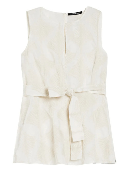  Pennyblack Patterned-jacquard Belted Vest - Neutrals 