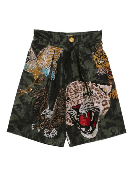  Penultimate Crystal-embellished Shorts - Green 