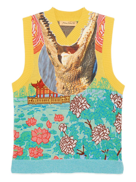  Penultimate Graphic-print Vest - Blue 