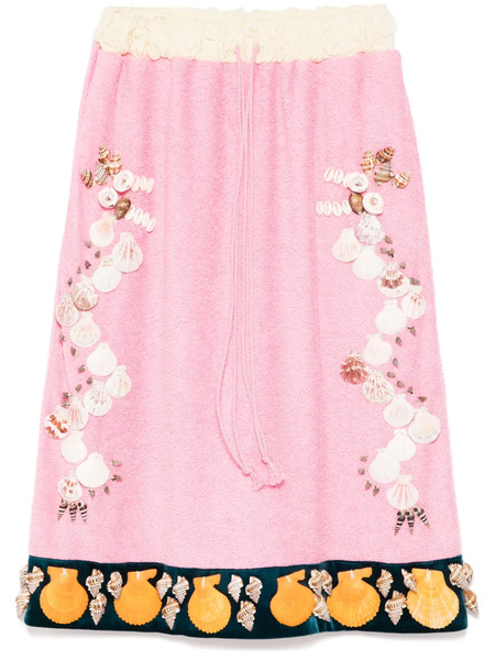  Penultimate Shell-embroidery Dragon Skirt - Pink 