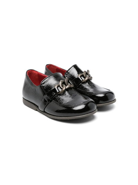  Pèpè Alessio Chain Leather Loafers - Black 