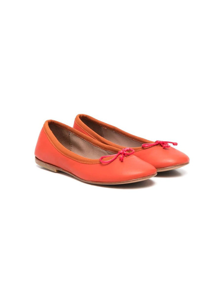  Pèpè Bow-detail Flat Ballerinas - Red 