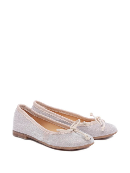  Pèpè Bow-detail Glitter Ballet Flats - Silver 