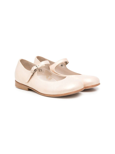  Pèpè Buckle-fastening Leather Shoes - Metallic 