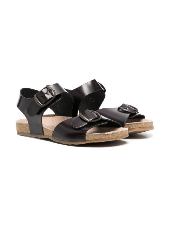  Pèpè Buckled Leather Sandals - Red 