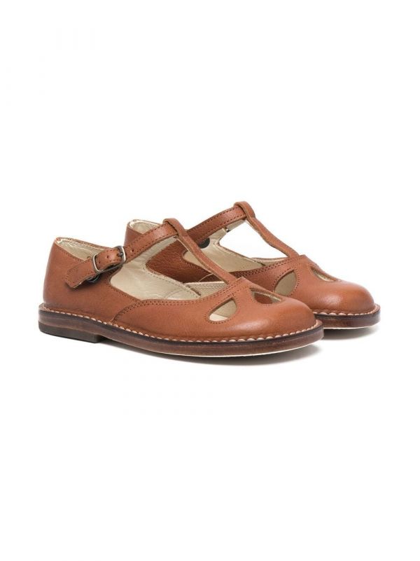  Pèpè Cut-out Leather Sandals - Brown 