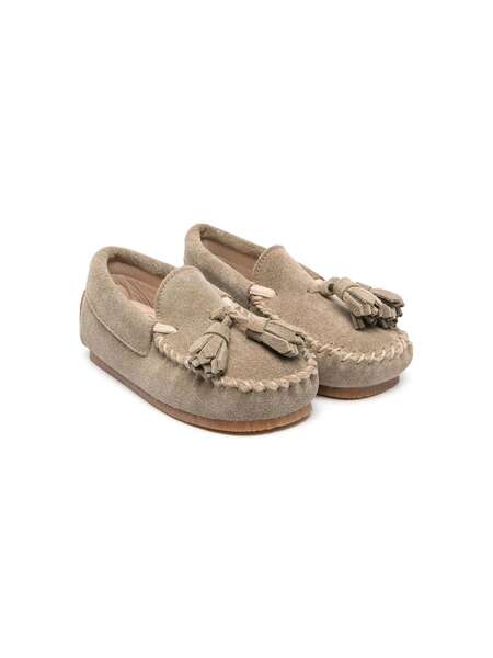  Pèpè Dario Suede Tasseled Moccasins - Neutrals 