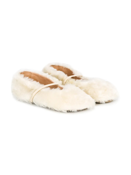 Pèpè Fur Detail Slippers - Neutrals 