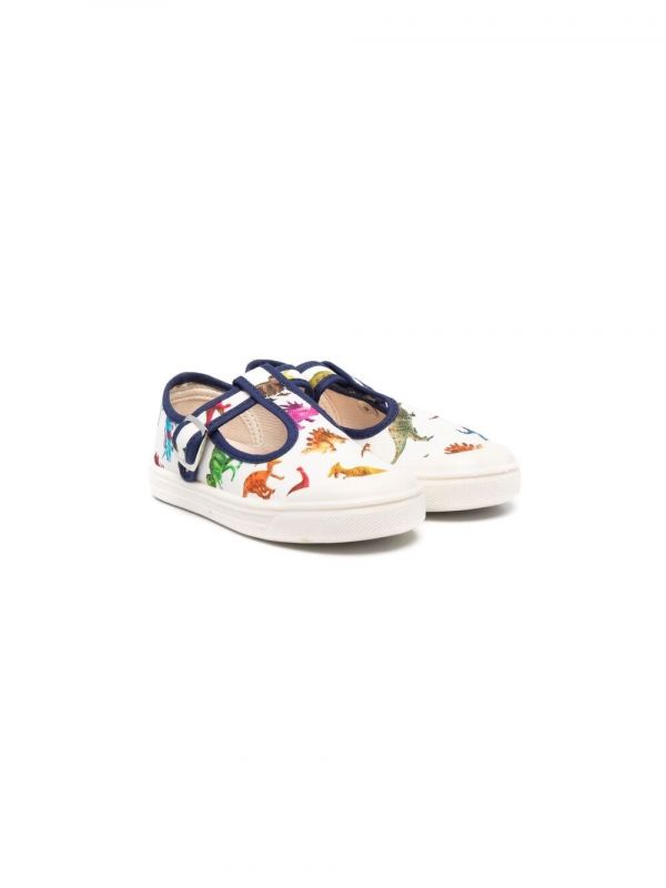  Pèpè Graphic-print Buckle-fastening Trainers - White 