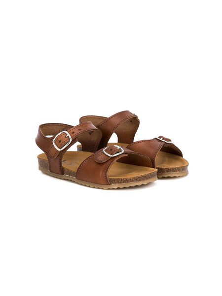  Pépé Kids Buckle Detail Sandals - Brown 