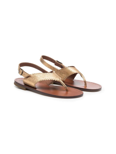  Pépé Kids Juliette Open Toe Sandals - Gold 