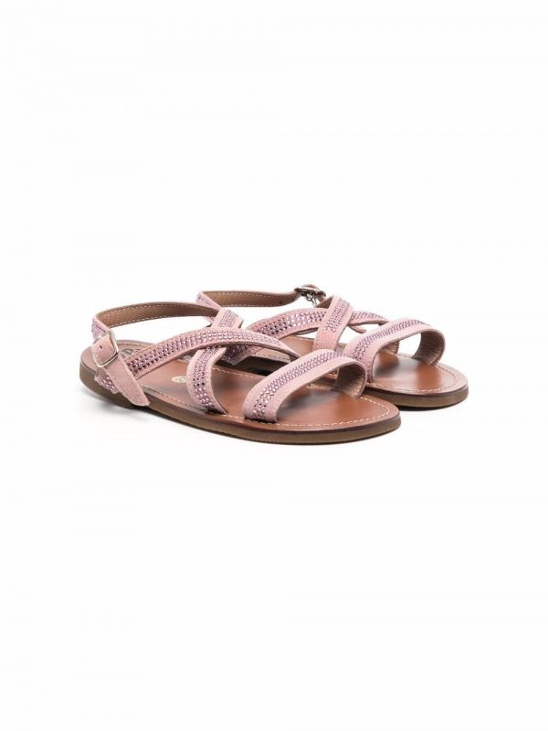  Pèpè Lilla Leather Sandals - Purple 