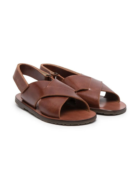  Pèpè Luca Crossover-strap Sandals - Brown 