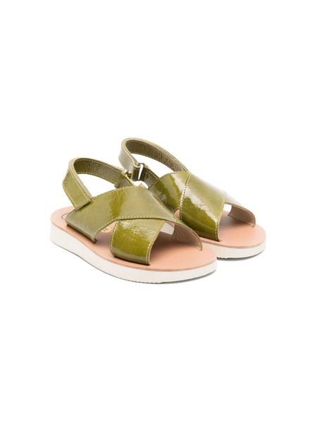  Pèpè Lucrezia Leather Sandals - Green 