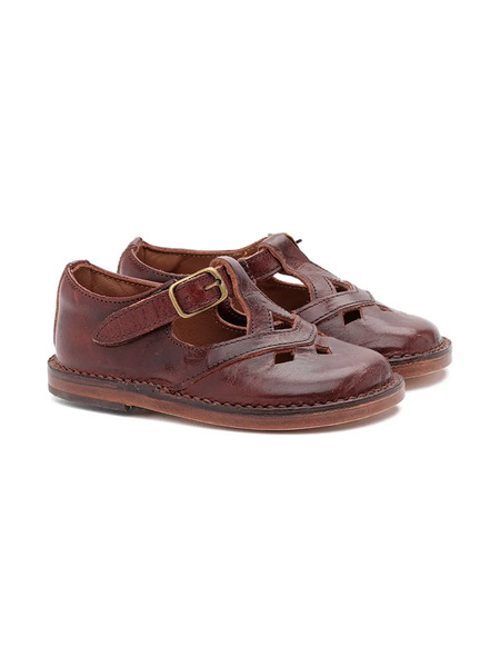  Pèpè Lucy Leather Buckle Sandals - Brown 