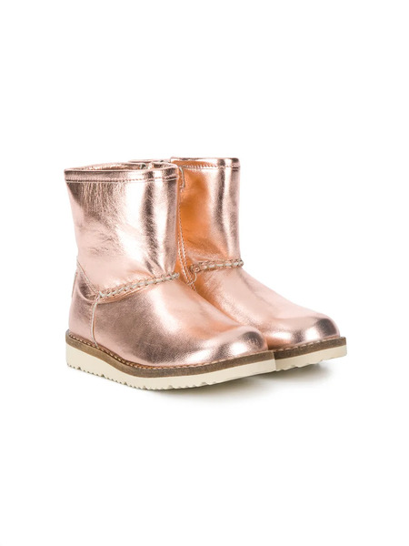  Pèpè Metallic Ankle Boots - Pink 