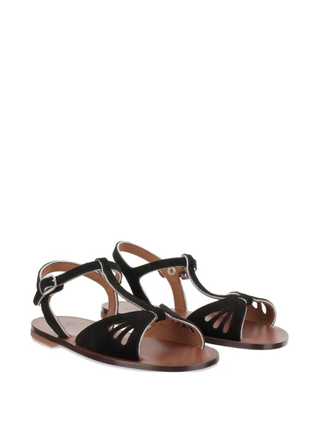  Pèpè Open-toe Suede Sandals - Black 