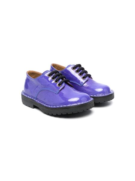  Pèpè Patent-finish Lace-up Brogues - Blue 