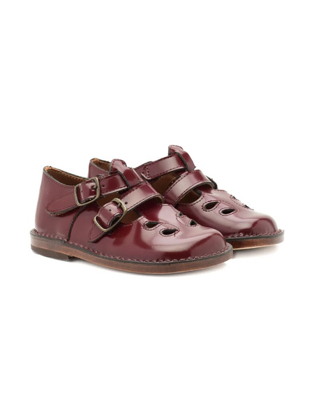  Pèpè Patent-leather Double-buckle Sandals - Red 