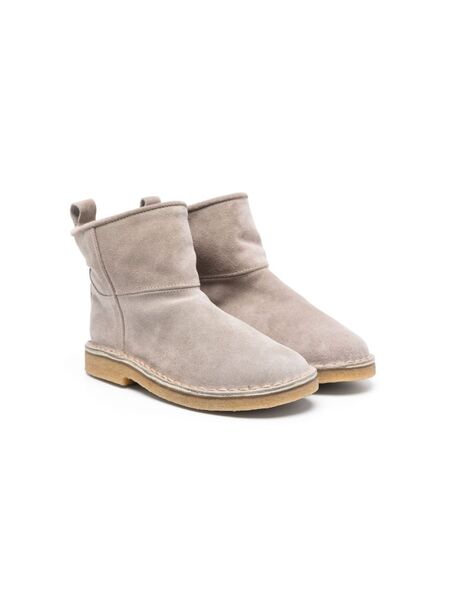  Pèpè Round-toe Suede Ankle Boots - Grey 