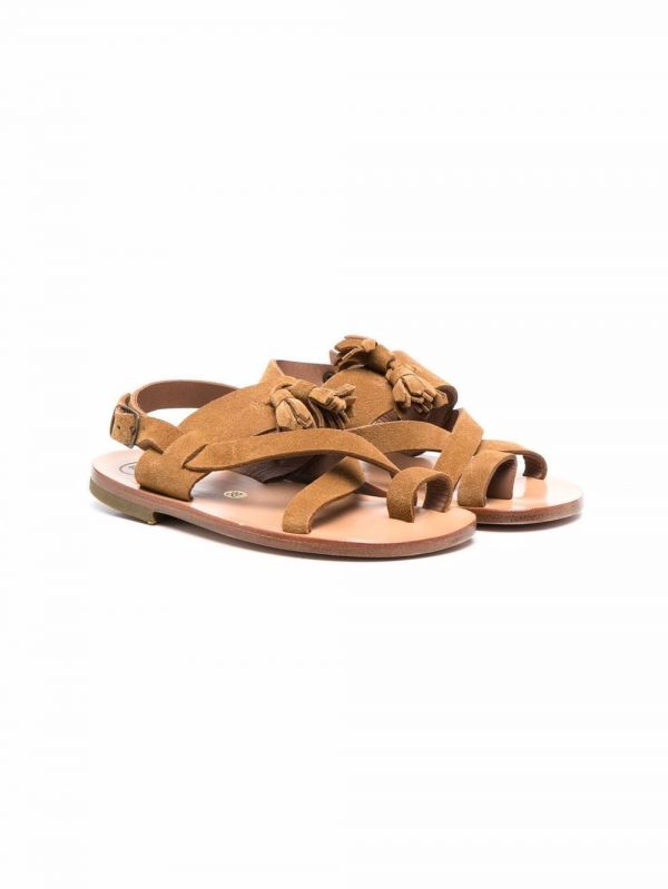  Pèpè Scamosciato Leather Sandals - Neutrals 