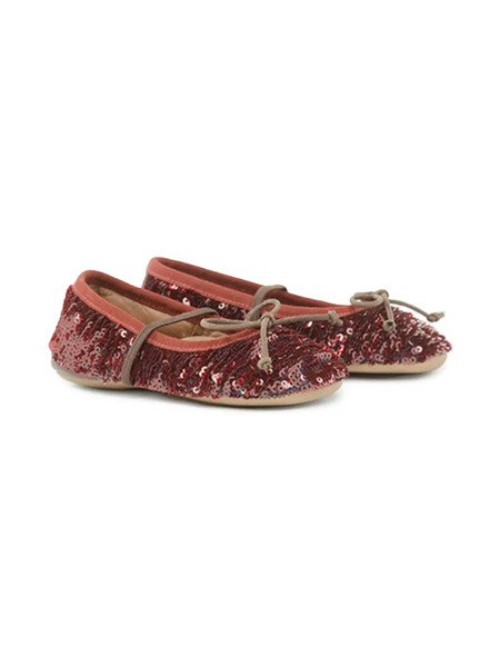  Pèpè Sequin Ballerina Shoes - Red 