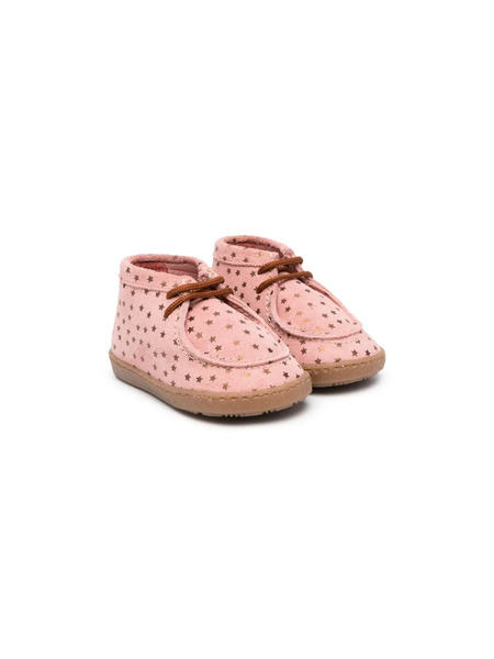  Pèpè Star-print Suede Boots - Pink 