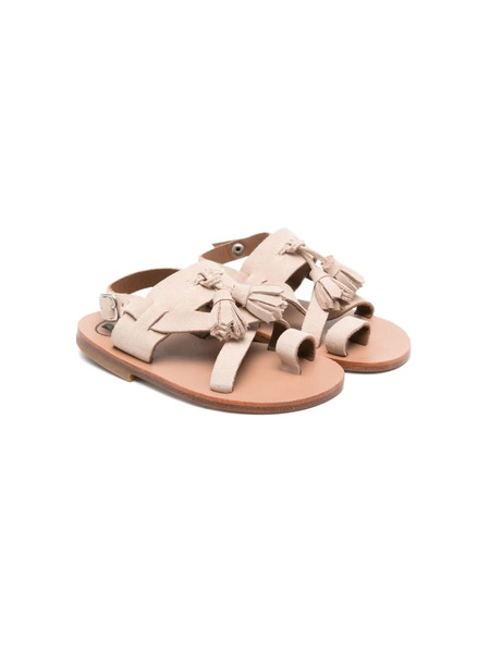  Pèpè Tassel-detail Suede Sandals - Neutrals 