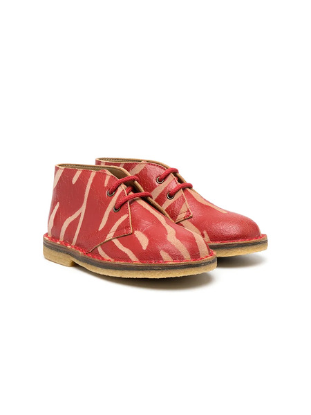  Pèpè Tiger Print Ankle Boots - Red 