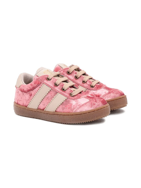  Pèpè Velvet Side-stripe Sneakers - Pink 